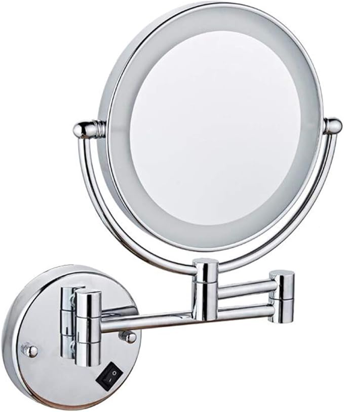 Makeup Mirror with Light, Beauty Mirror Wall Mount Swivel Cosmetic MirrorDoubleSided Vanity