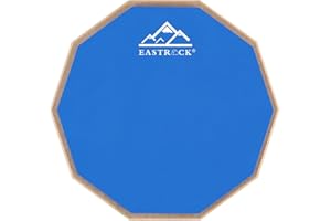 EASTROCK 8 Inches Practice Drum Pad, Double Sided Drum Pad, Silicone Dumb Drum for Beginners (Blue)