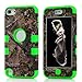 Mollycoocle Hybrid Shockproof Silicone Plastic Protective Hard Case for Apple iPod Touch 5 5th Generation