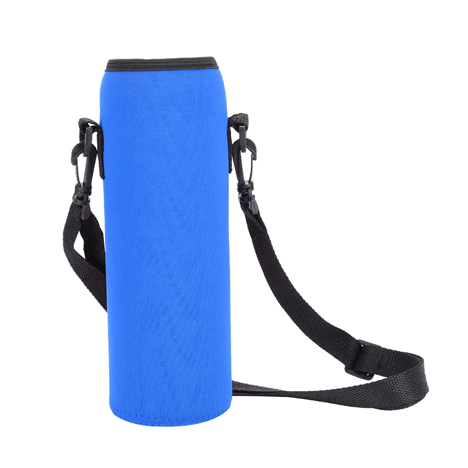 Insulated Water Bottle Sleeve Neoprene Bottle Holder for 1L Drinks with Adjustable Non Slip Strap, Thermal Cooler Cover for Hot and Cold Beverages, Outdoor Sports, Hiking, Cycling (Blue)