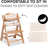 hauck Beta+ Natural Wooden High Chair Set 6 Months to 90 kg with Wheels view 4