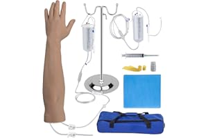 SimCoach Phlebotomy Practice Kit for Injection Training, IV Pracctice Kit with Phlebotomy Arm, Venipuncture and Blood Draw Practice Kit for Medical Students, Nursing School Essentials