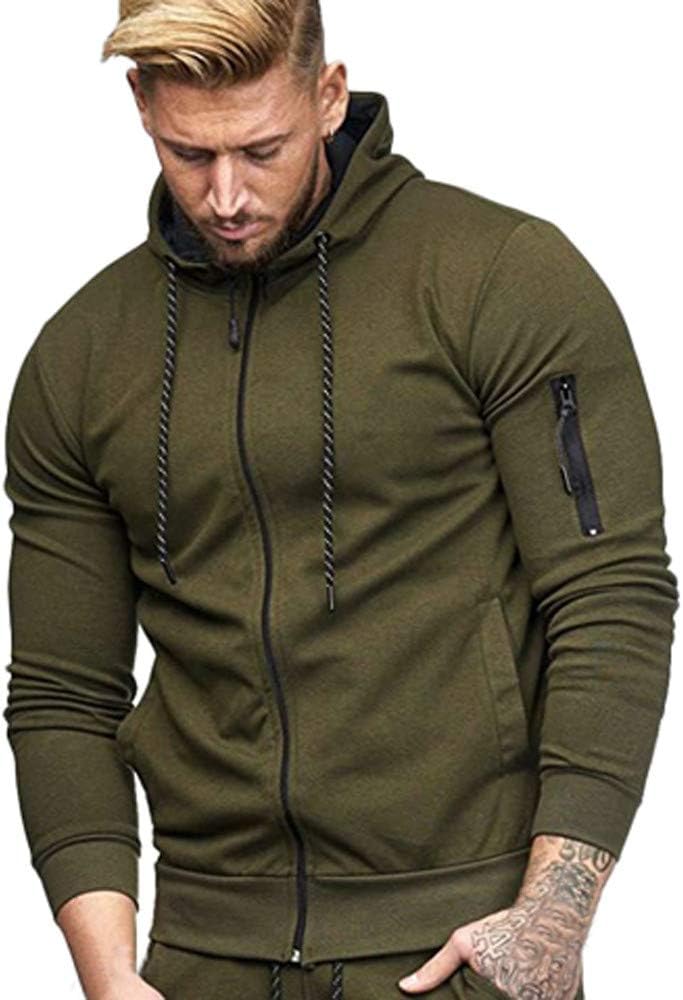 Robemon Men's Coat Outwear Jumper Hooded Casual Zipper Long Sleeve