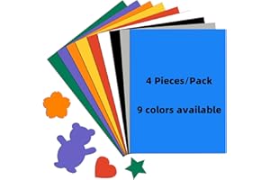 CHUNNIAO Sliver-Grey Anisotropic Magnetic Sheets(4 Pieces),Color Vinyl Sheet Magnets,8.5X11 Colored Crafts Sheets,Teacher Must Haves for Classroom