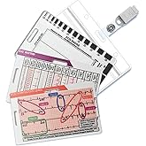 3Pcs EKG Rhythm Interpretation Card,Pocket Sized EKG Cheat Code,Portable Reference Card &ndash; Rapid Interpretation Guide Dual,Sided, Horizontal &amp; Vertical Layout,Nurse Gifts,Medical Assistant Badge