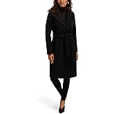kensie Women's Outerwear Knit Faux Wool Jacket With Belted Waist