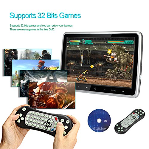 Car DVD Player 10.1 inch Ultra-Thin HD Vehicle Headrest DVD Player Monitor Backseat in Car Entertainment System for Kids with HDMI USB SD Remote (CL101DVD)