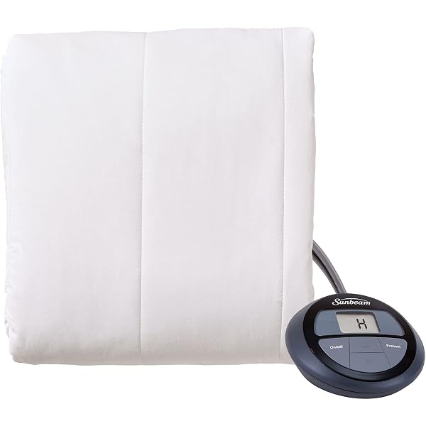 Amazon.com: Sunbeam Vertical Quilt Heated Mattress Pad with Digital LCD  Display Remote Controller, Auto-Shutoff, and Washable ThermoFine Wiring,  Twin Size, White : Home u0026 Kitchen