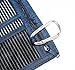 Rough Enough Small Minimalist Men Women Canvas Card Front Pocket Wallet Cases Holder Coin Purse Organizer Bag with Zipper Pockets for Boy Girl Kids Adult School Outdoor Sport Casual (Blue Stripes)
