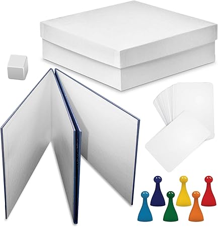 Amazon 自分だけのボードゲーム 空白ボードゲームとピースdiyセット ポーン カード スピナー サイコロ カスタム収納ボックス ボードゲーム おもちゃ