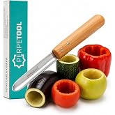 Vegetable Corer Tool, Zucchini &amp; Eggplant Corer, Stainless Steel Corer | Ideal vegetable corer for zucchini, eggplant, squash, tomatoes, peppers, potatoes &amp; apples for everyday kitchen prep