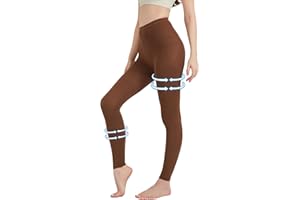 MGANG Medical Compression Pantyhose for Women & Men, Footless Waist High Compression Stockings Opaque, 15-20 mmHg Support Pantyhose, Firm Support Hose for Edema, Varicose Veins, Nursing, Brown M