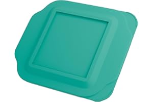 MRX SOLUTIONS Replacement Lid fits Pyrex 2-Quart 8" x 8" Glass Baking Dish #222, Compatible with Lid #222-PC, Food Storage Container Cover with Flush Tab Handles (Teal)