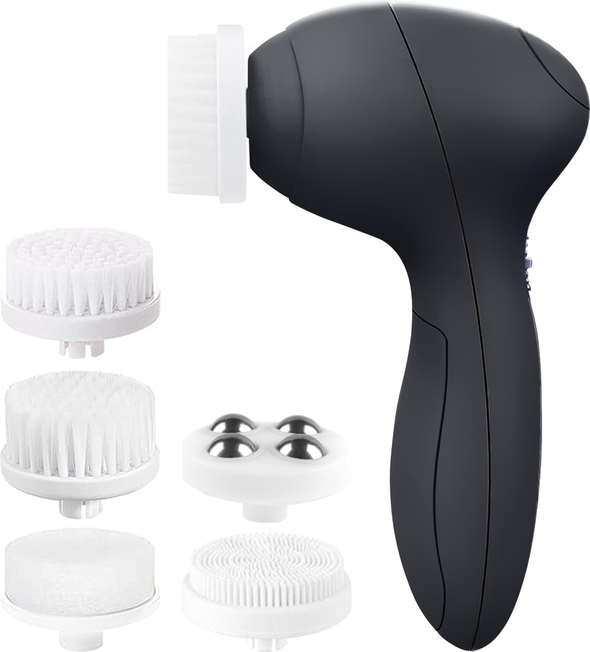Photo 1 of Face Scrubber | Facial Cleansing Brush Exfoliator Skin Care Products Beauty Products Powered Electric Wash Exfoliating Spin Cleanser Cleaning Scrub Including 7 Heads (Onyx)