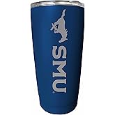 Southern Methodist University Etched 16 oz Stainless Steel Tumbler (Navy) Officially Licensed Collegiate Product