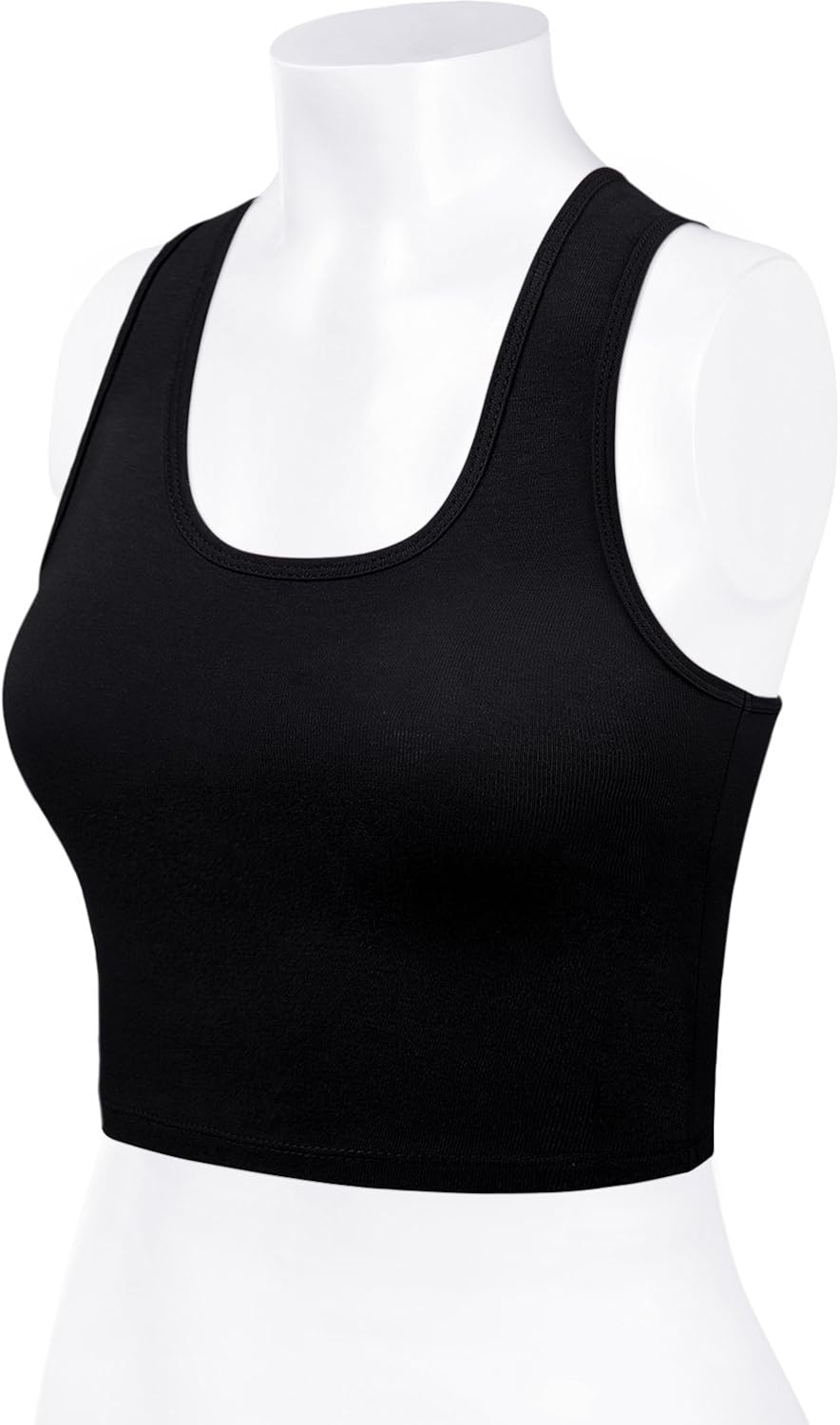 HATOPANTS Women's Cotton Racerback Basic Crop Tank Tops at  Women’s Clothing store