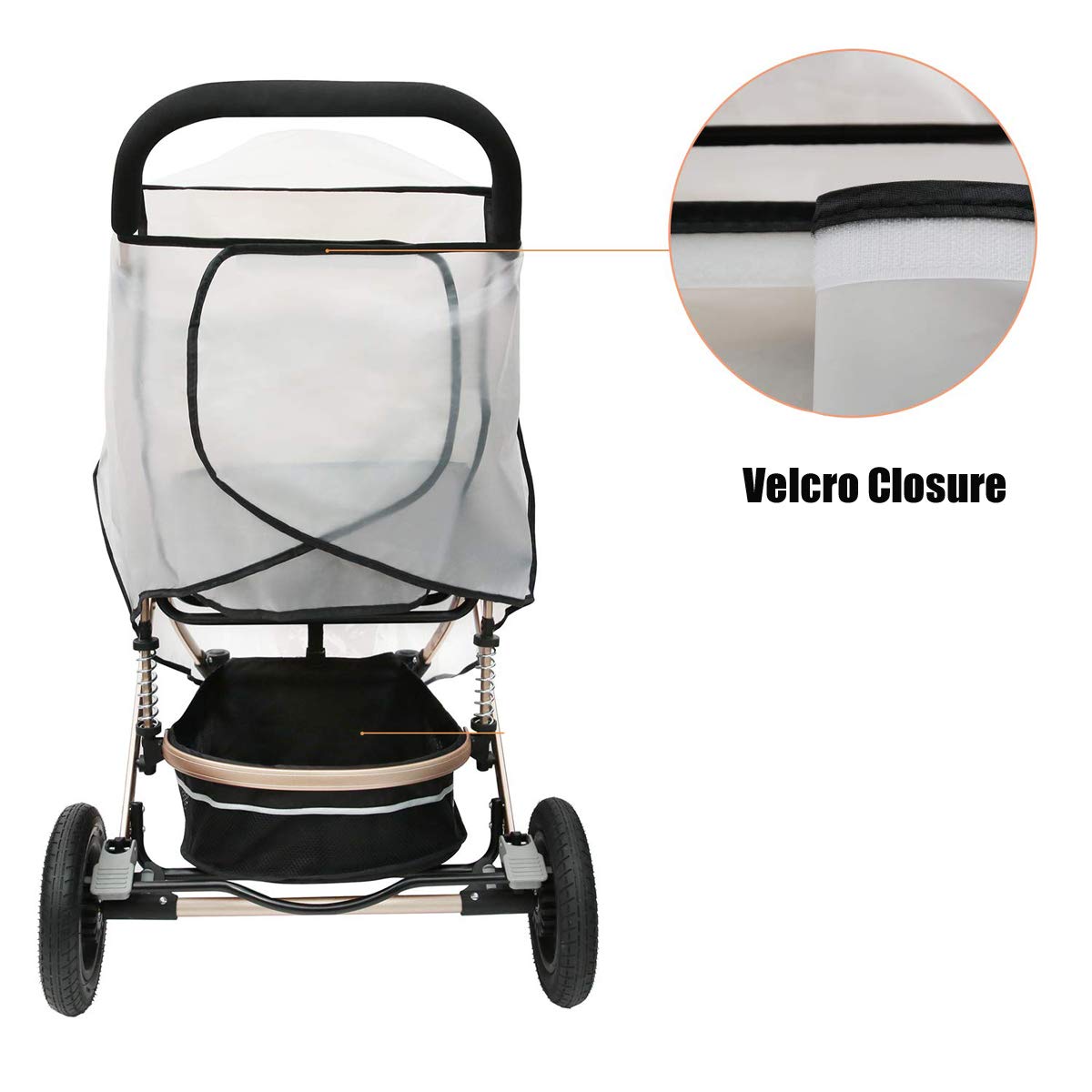 universal rain cover with zip