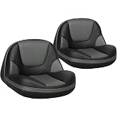 Leader Accessories Pro Casting Boat Seat Lean Pro Fishing Bass Chair 2 Pack | Lean Pro Small Lumbar Support Bass Boat Seat Made of Marine-grade Premium Texture Nappa Leather High Compression Foam Padding