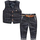 TAOJIAN Baby Vintage Style and Wedding Tuxedo Waistcoat Outfit Suit