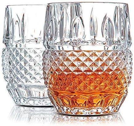 Unique Whisky Glasses Set of 2. Lead Free Ultra Clarity Glass Rocks Tumblers (300ml). 'Crystal Cask' by Van Daemon for Spirits Bourbon - Image 3