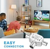 AXFEE Digital Signal Splitter Antenna Aerial 2 Way 1 Female to 2 Male TV Coax view 7
