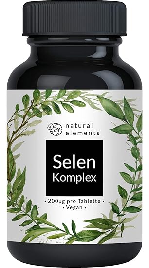 Selen Komplex - 365 Tabletten mit je 200µg - Premium: Komplex aus Natriumselenit und Selenmethionin - Hochdosiert, ohne Magne