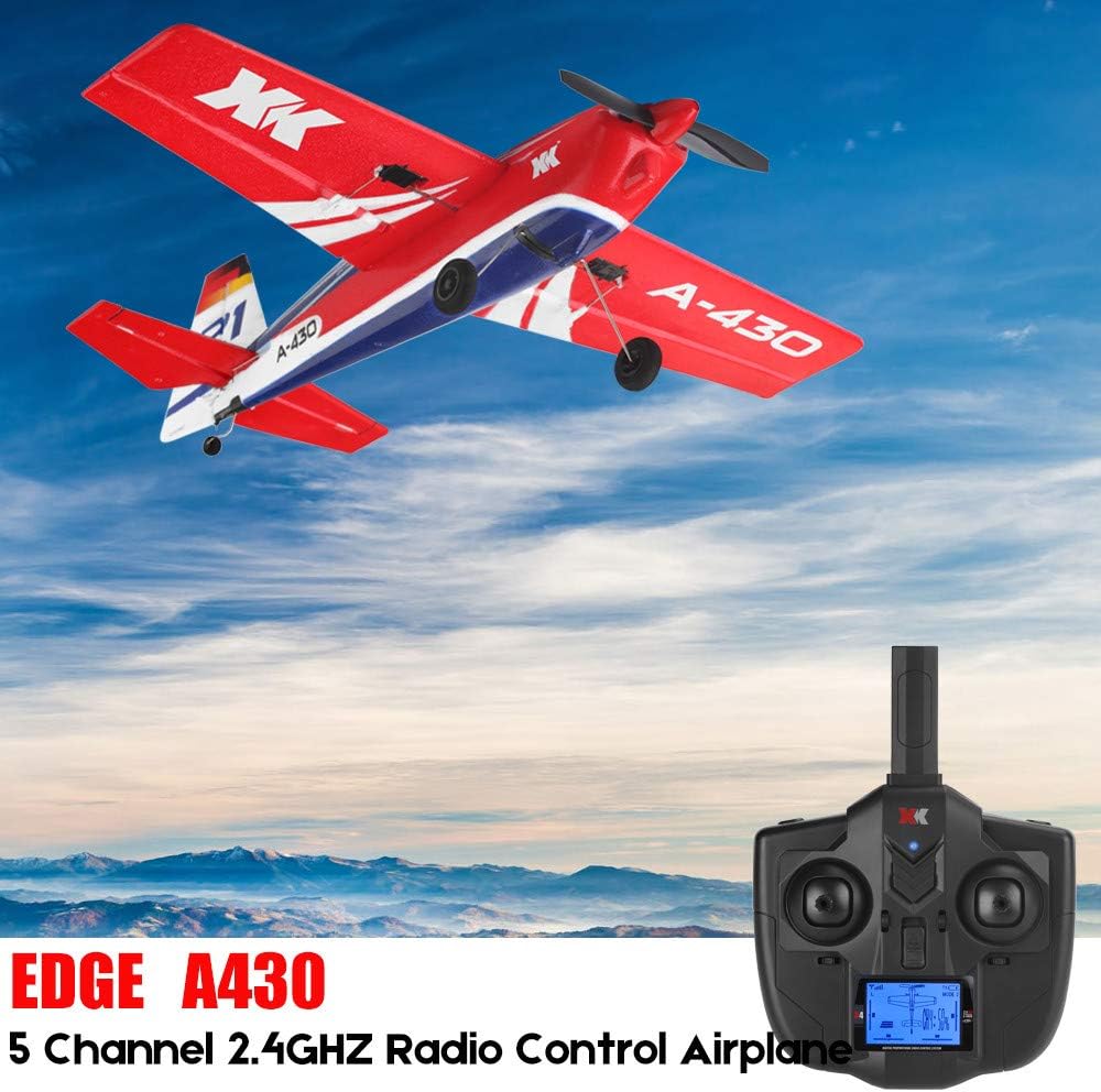 XK A430 2.4G 5CH Brushless Motor 3D6G System RC Airplane EPS Aircraft Black
