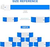 Vicloon 100Pcs Neon Paper Wristbands Blue Tyvek Event Party view 2