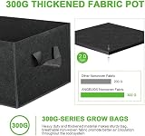 LATERN 4Pcs 8 Gallon Rectangular Plant Growing Bags - Heavy Duty view 2