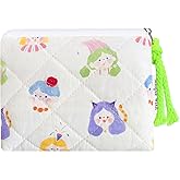 Modacarry Cotton Quilted Floral Coin Purse Digital Camera Pouch with Cute Prints Zipper for Women Girls (GIRLS)