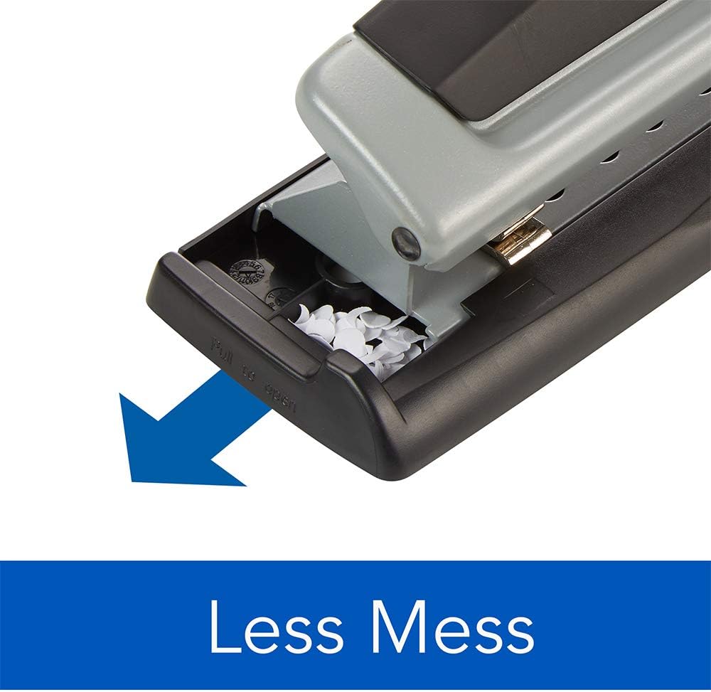 Swingline Desktop Hole Punch, 2- 3 Hole Puncher, Precision Pro, Adjustable, 10 Sheet Punch Capacity, Black/Silver (74037) : Paper Punches : Office Products