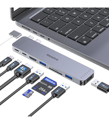 Amazon.com: USB C Hub HDMI USB Adapter for MacBook Pro Air M3 M2