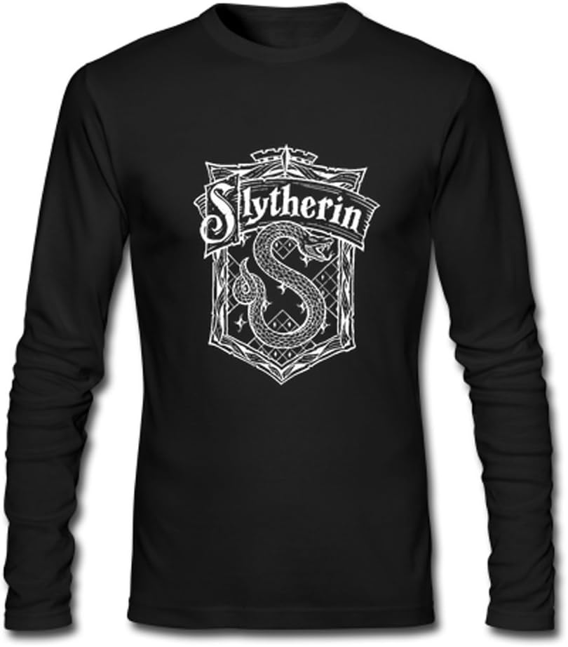 BOLALA Custom Men's Harry Potter Slytherin Logo Long Sleeve Tshirt