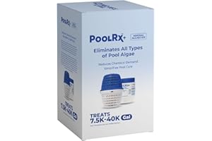 PoolRx+ Mineral Algaecide Unit + Booster Combo, Treats 7.5K-40K gallons for up to 6 Months, New Formula with Silver.