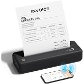 HPRT MT810 Inkless Portable Printer, Wireless Bluetooth Thermal | 210mm Paper Roll Included, USB &amp; App Printing for Android/iPhone/MAC/Windows, Ideal for Home, Office, or Travel Use,Black