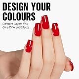 TOMICCA Gel Nail Polish Red 8ml Soak Off UV/LED Long Lasting High Gloss view 3