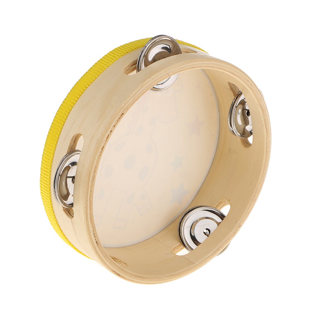 pandereta madera niños