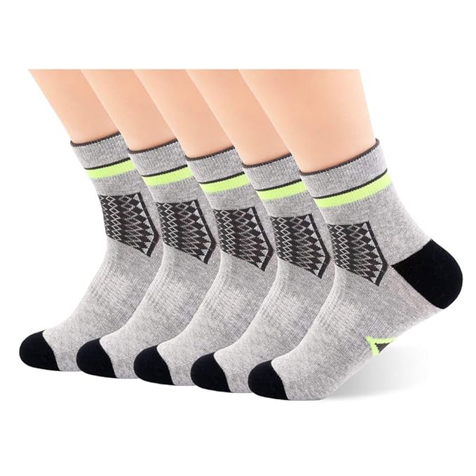 Copper Infused Ankle Socks for Men Moisture Wicking Low Cut Socks (Gray