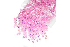 1550pcs 5mm Light Pink AB Resin Rhinestones for Bedazzling Crafting Flatback Jelly Stones Gems Non-Hotfix Diamonds Charms Sup