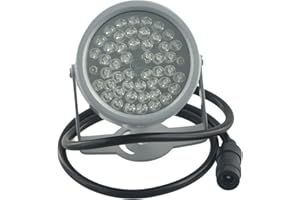 850nm IR Illuminator, 48 LED Infrared Light for Night Vision, Security CCTV Camera, IP66 Waterproof, DC 12V Powered, Wide Ang