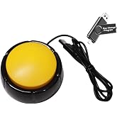 Programming USB Macro Keyboard, One Handed Enter Key Major Policy Decision Button, Default Enter Key, Control Keyboard for Game PC Switch Lottery Answer, USB Flash Drive With Change Program(Yellow)
