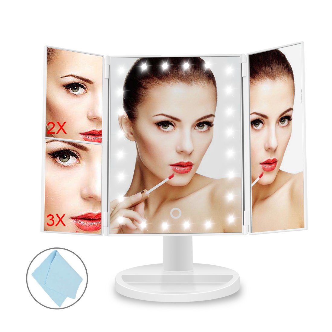 Lighted Vanity Makeup Mirror with Super Bright 24 LED