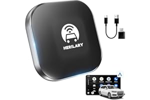 DONNAN Android Auto Wireless Adapter for Android Phone to Android Auto, Android Auto Wireless Dongle, 2024 Online Update Plug & Play Converts Wired to Wireless, 5.8GHz WiFi Auto-Connect Fast