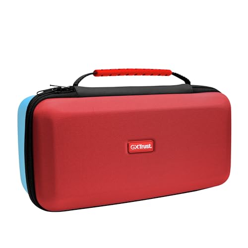 1252RB Pochette XL pour Nintendo Switch 2, Étui Switch de Protection avec Conception Antichoc, Poignée, Housse avec Pochette pour Accessoires, 4 Joy-Cons et 12 Jeux. Rouge / Bleu