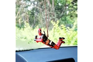 ZKTSRY Deadpool Car Accessories,Car Rear View Mirror Hanging Accessories,Funny car Accessories,for Office Home Hanging Micro Landscape Decor Birthday Romantic Gift (Style 1)
