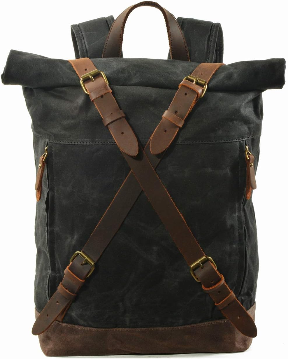 waxed canvas rolling luggage