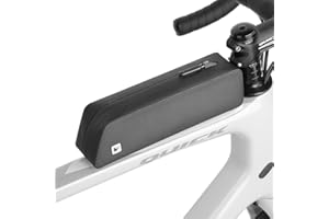 Rhinowalk Bike Frame Bag TPU Waterproof Aero Saddle Bag with Straps and Screws, Hard Shell Bicycle Storage Pack for Road and 
