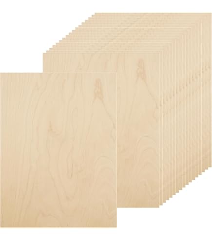 30 PièCes Contreplaqué 3mm - Feuilles De Bois De Tilleul 40 X 40cm - Panneau Feuille DéCoupe Laser - Bois Non Traité - Contreplaqué