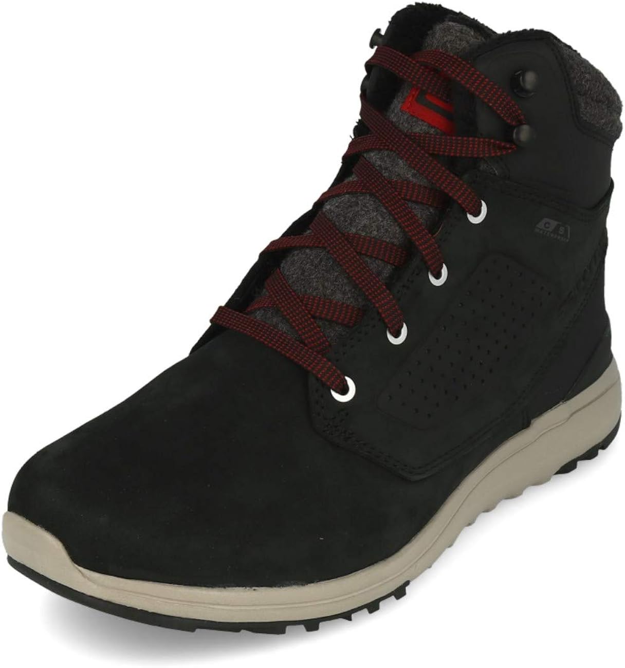 SALOMON Utility Winter CS WP Black Black Red Dahlia: Amazon.co.uk: Shoes & Bags
