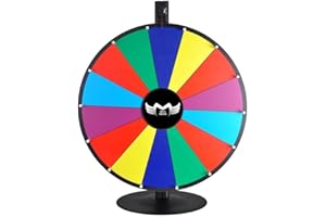 MegaBrand 24" 14 Slot Tabletop Color Dry Erase Prize Wheel Stand Fortune Spinning Game Tradeshow